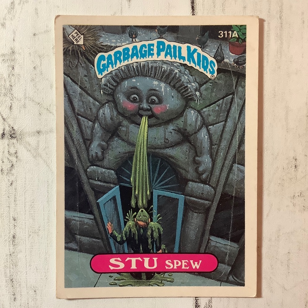 Stu Spew Topps Garbage Pail Kids Card Series 8 #311a